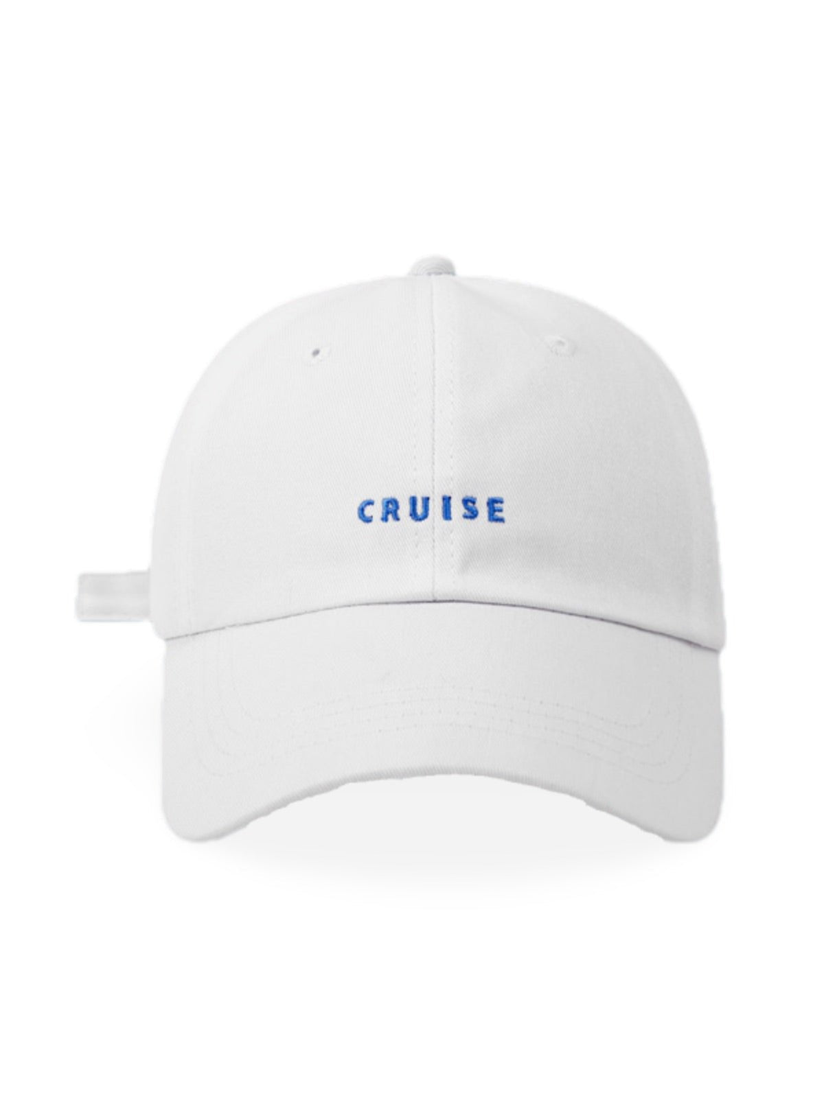 Casquette brodée Cruise, en coton, réglable, broderie minimaliste, visière courbée, style unisexe, modèle Cruise - Casquette - Blanc