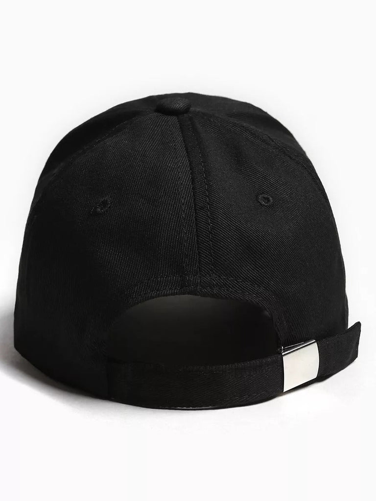 Casquette brodée Cruise, en coton, réglable, broderie minimaliste, visière courbée, style unisexe, modèle Cruise - Casquette - Noir