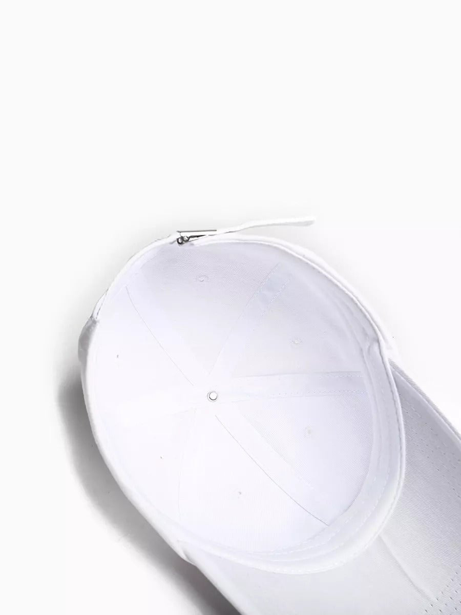 Casquette brodée Cruise, en coton, réglable, broderie minimaliste, visière courbée, style unisexe, modèle Cruise - Casquette - Blanc
