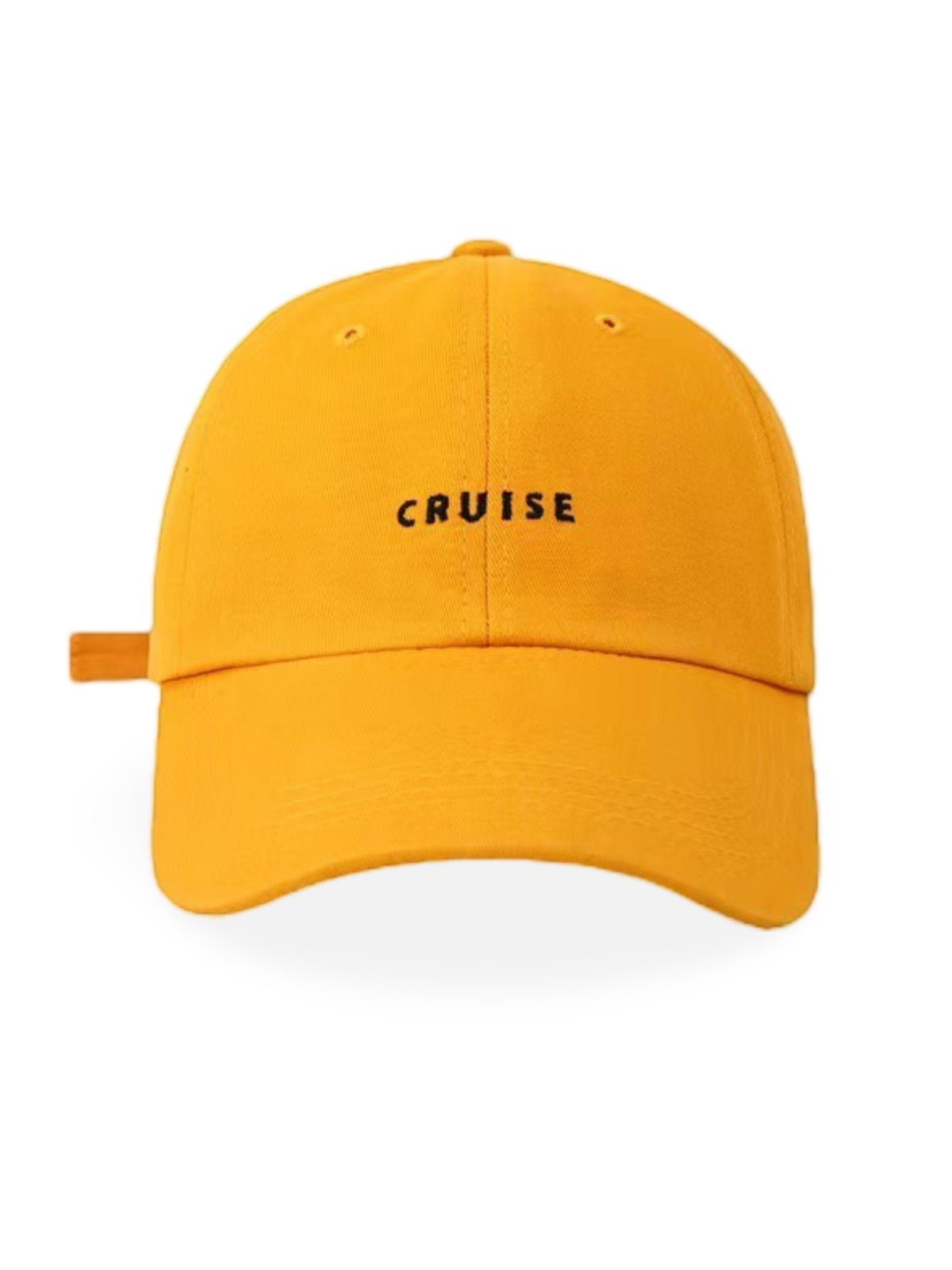 Casquette brodée Cruise, en coton, réglable, broderie minimaliste, visière courbée, style unisexe, modèle Cruise - Casquette - Jaune