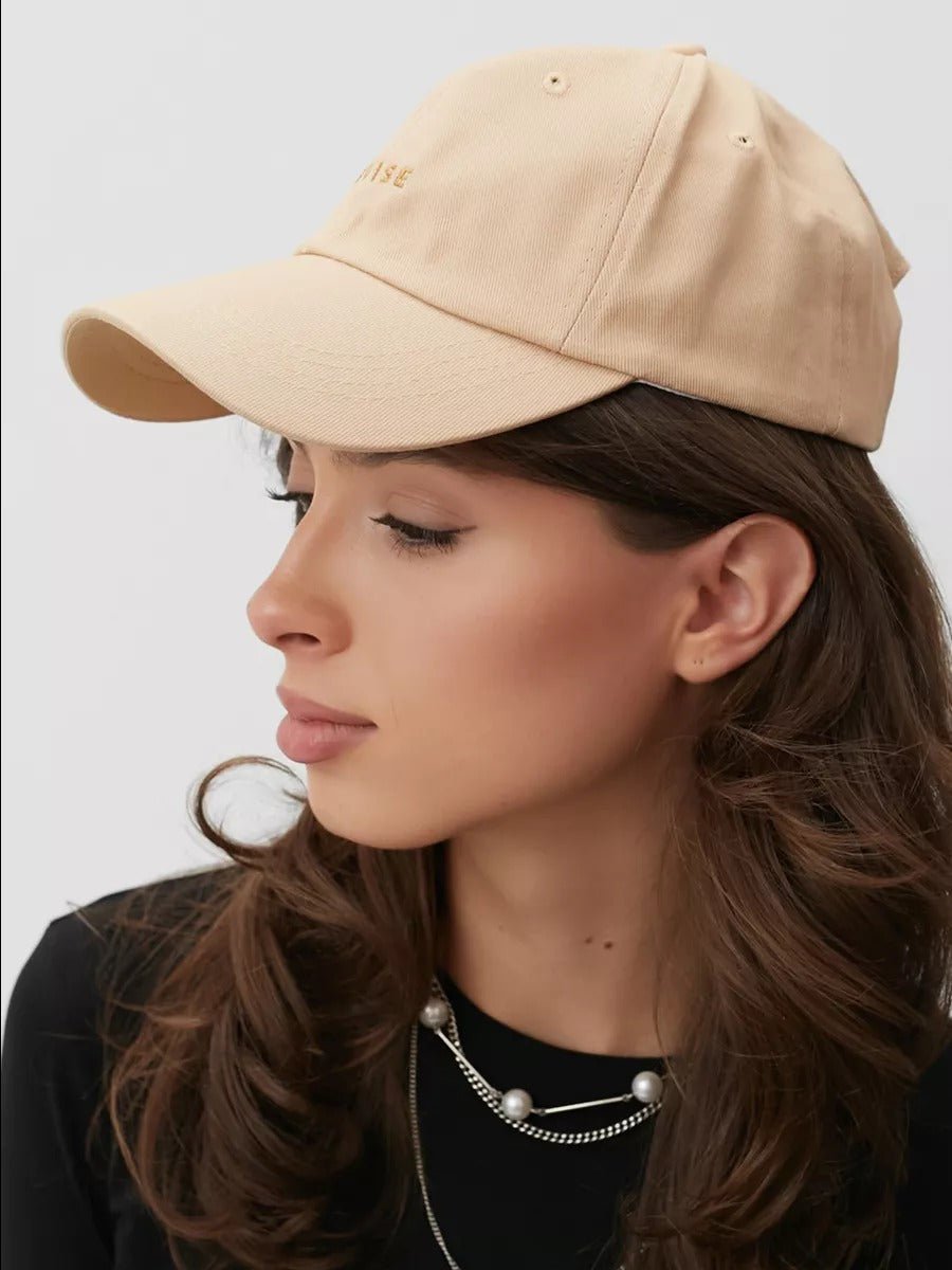 Casquette brodée Cruise, en coton, réglable, broderie minimaliste, visière courbée, style unisexe, modèle Cruise - Casquette - Beige