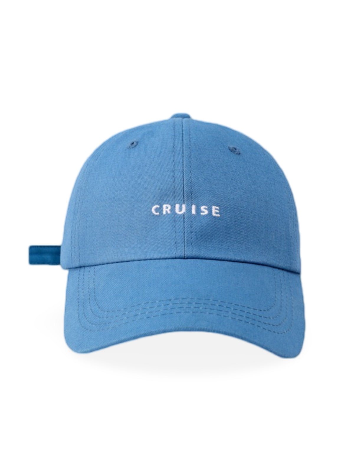 Casquette brodée Cruise, en coton, réglable, broderie minimaliste, visière courbée, style unisexe, modèle Cruise - Casquette - Bleu