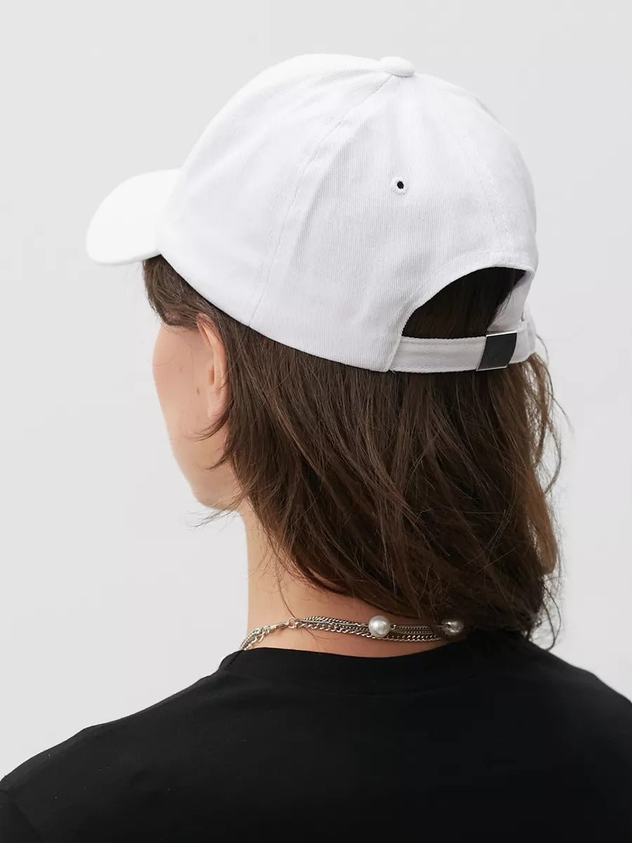 Casquette brodée Cruise, en coton, réglable, broderie minimaliste, visière courbée, style unisexe, modèle Cruise - Casquette - Blanc