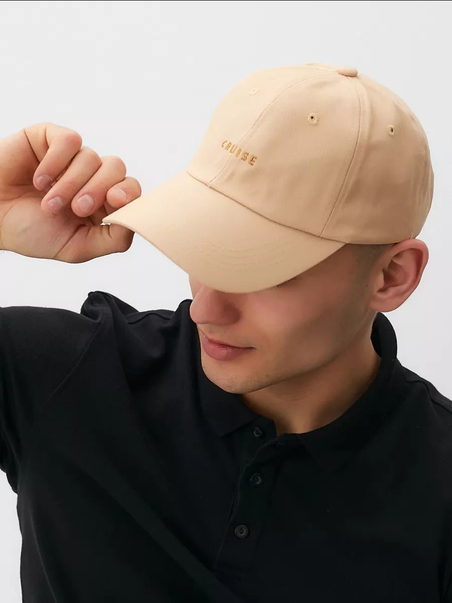 Casquette brodée Cruise, en coton, réglable, broderie minimaliste, visière courbée, style unisexe, modèle Cruise - Casquette - Beige