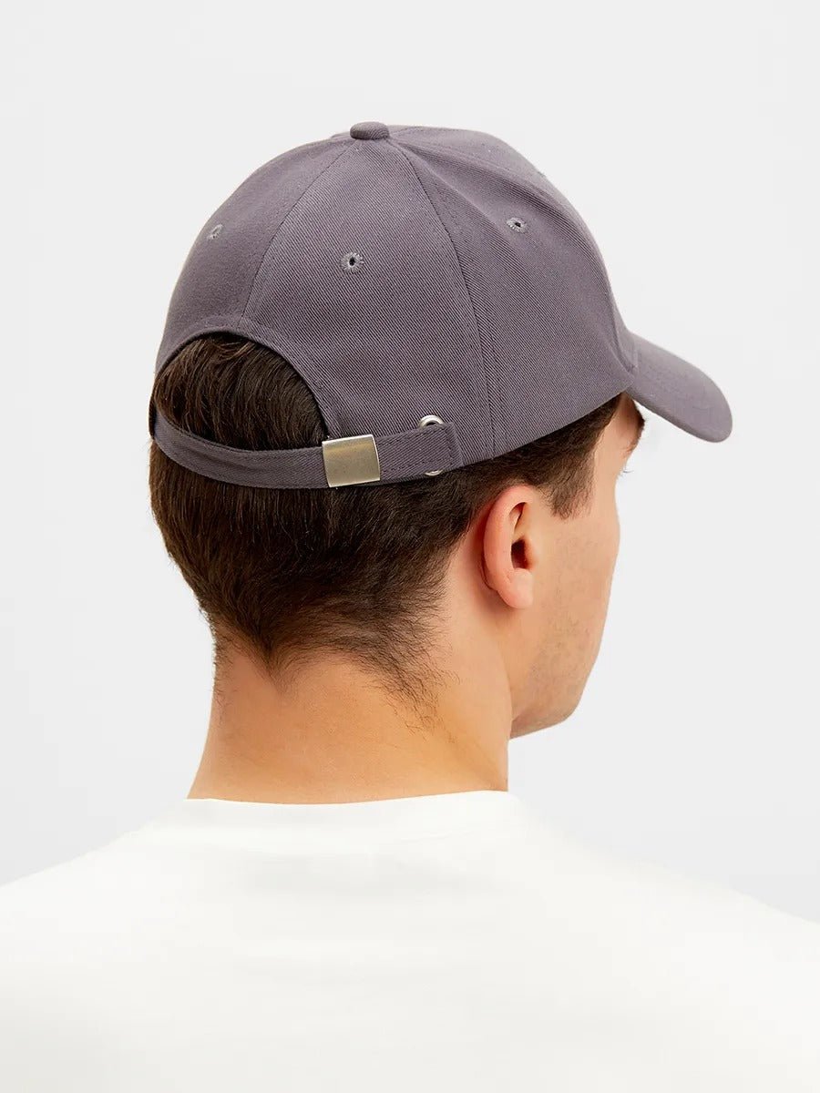 Casquette de baseball en coton brodée H, réglable, urbaine Y2K, mode été, modèle Toka - Casquette - Gris