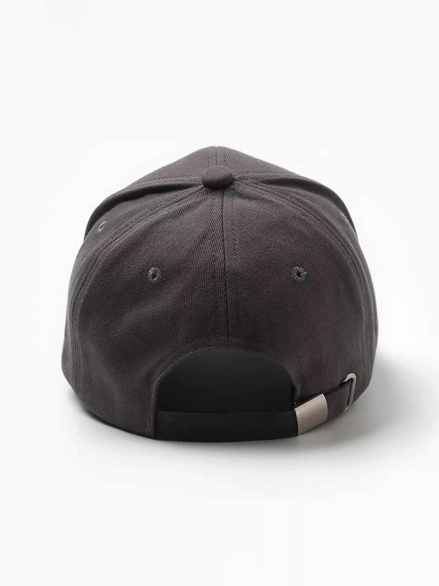 Casquette de baseball en coton brodée H, réglable, urbaine Y2K, mode été, modèle Toka - Casquette - Gris