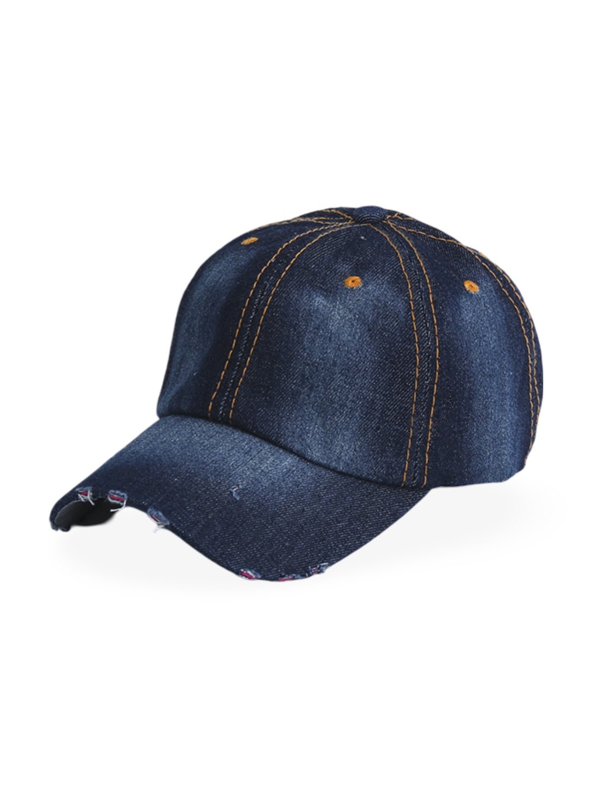 Casquette en jean délavé, baseball unisexe, denim ajustable, usé au style vintage, modèle Bill - Casquette - Style 4