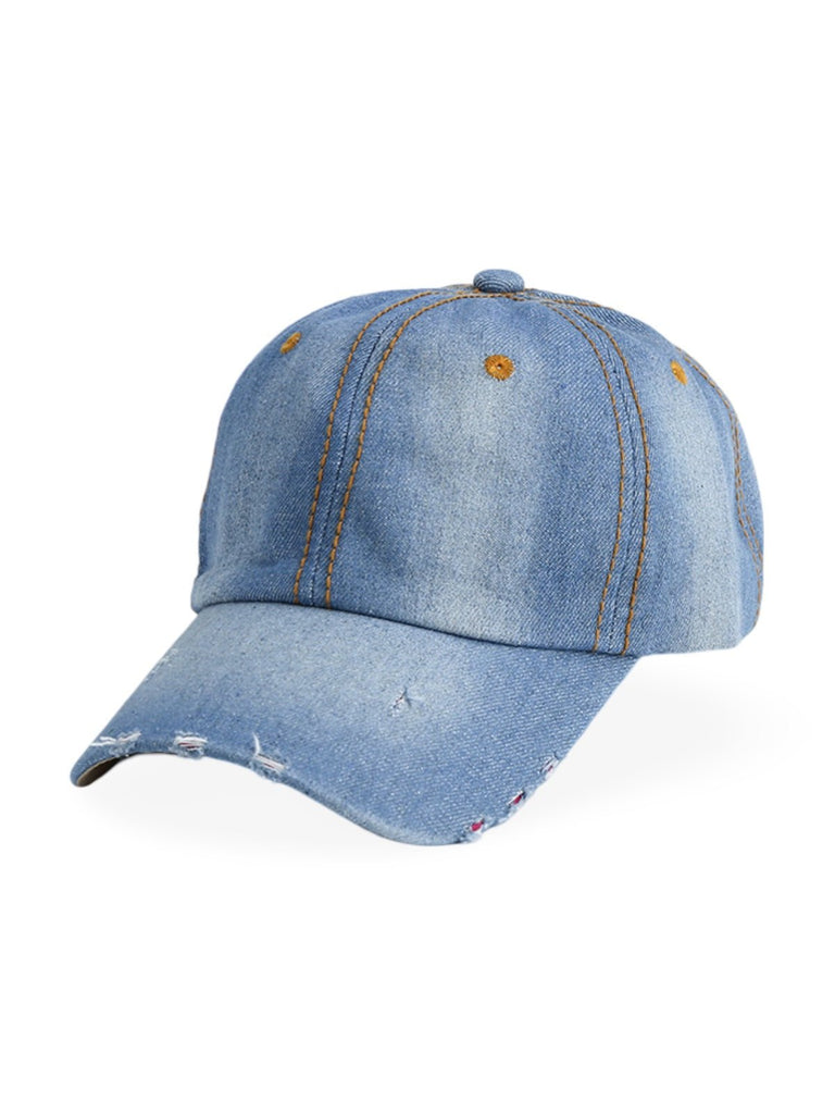 Casquette en jean délavé, baseball unisexe, denim ajustable, usé au style vintage, modèle Bill - Casquette - Style 5