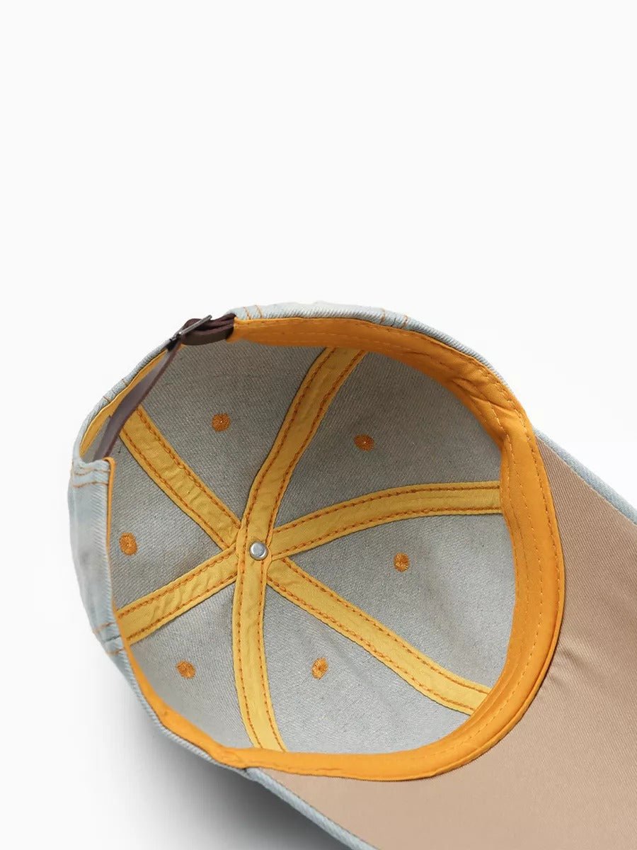 Casquette en jean délavé, baseball unisexe, denim ajustable, usé au style vintage, modèle Bill - Casquette - Style 1