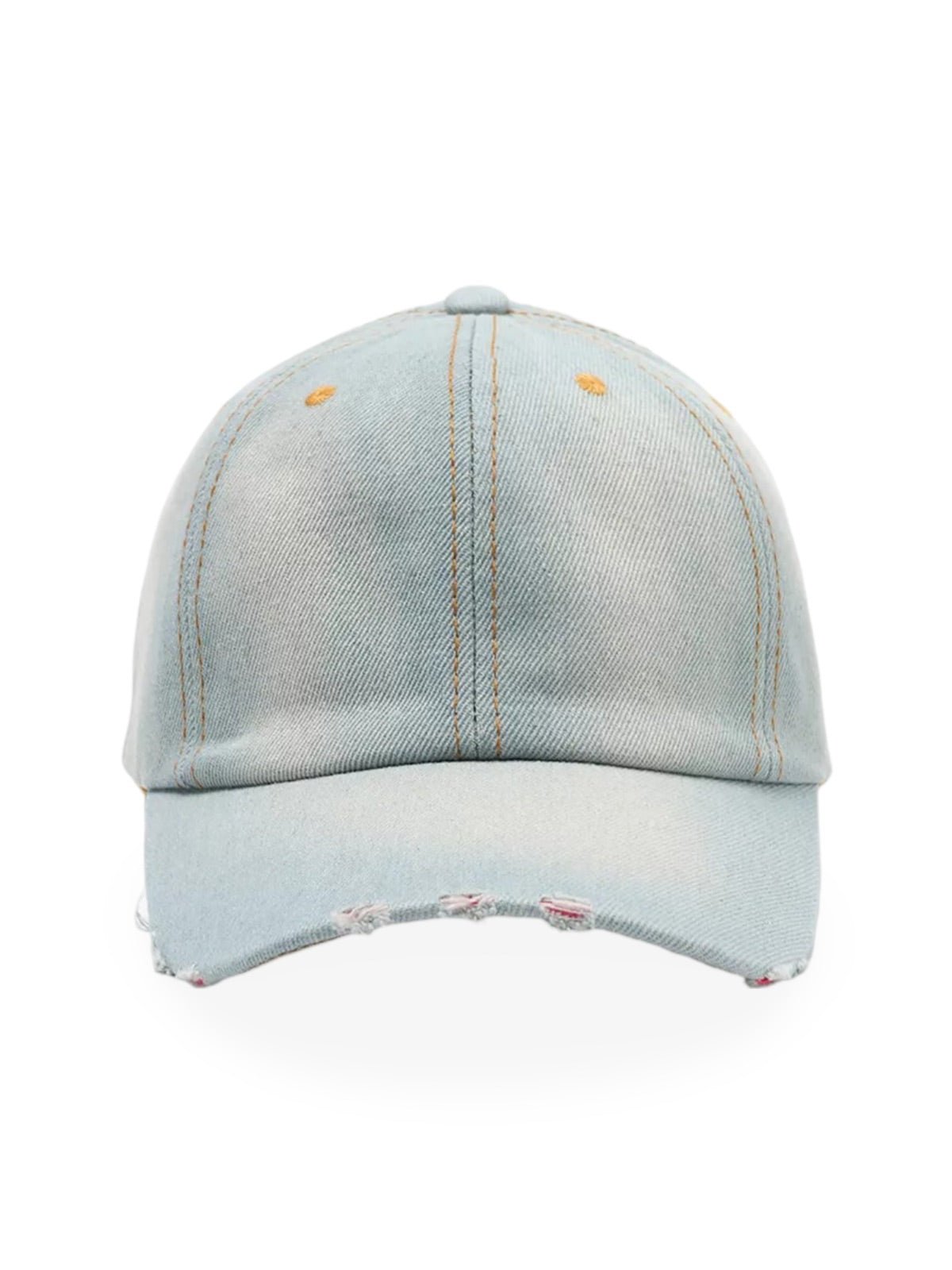 Casquette en jean délavé, baseball unisexe, denim ajustable, usé au style vintage, modèle Bill - Casquette - Style 1