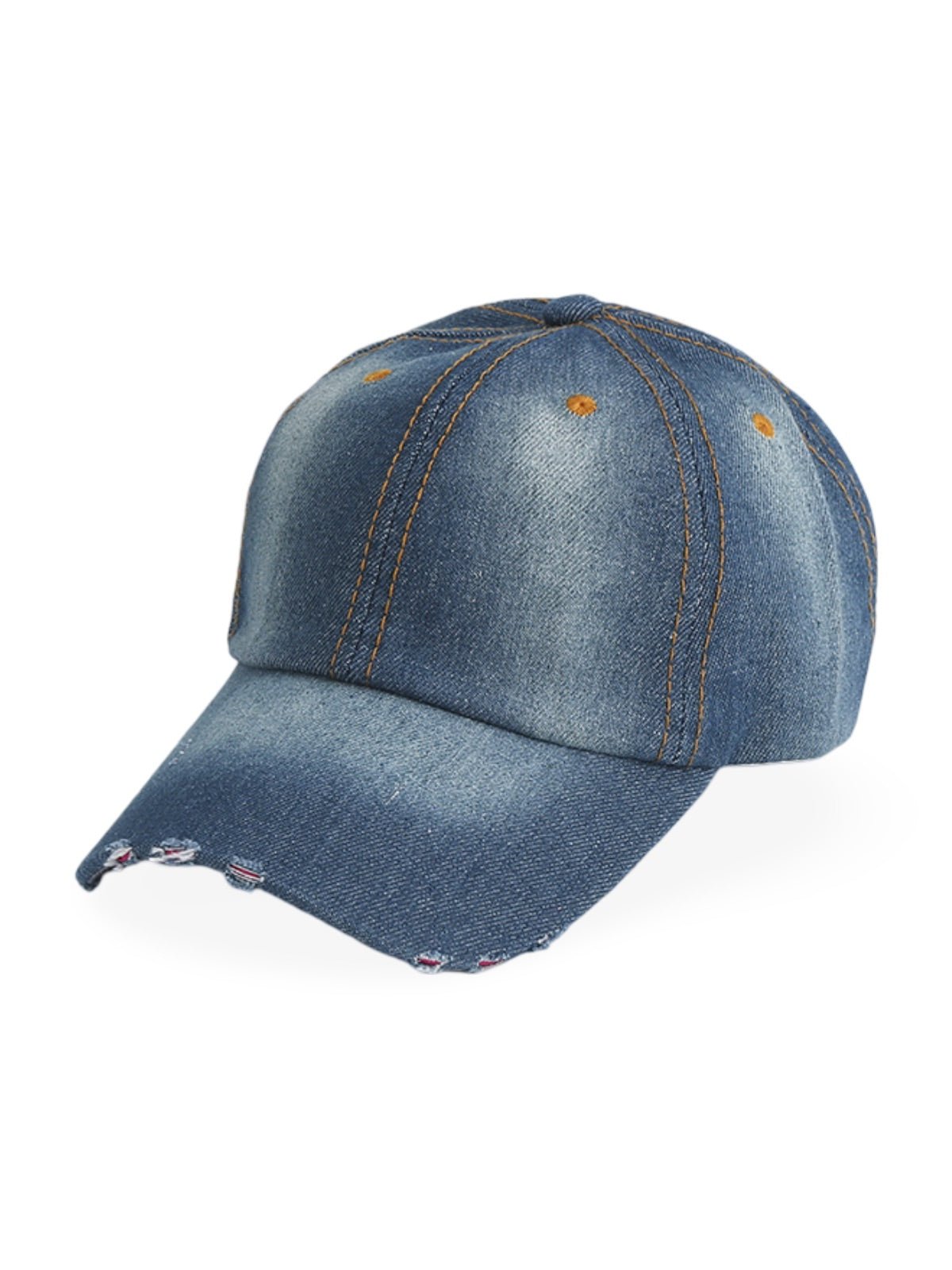 Casquette en jean délavé, baseball unisexe, denim ajustable, usé au style vintage, modèle Bill - Casquette - Style 3