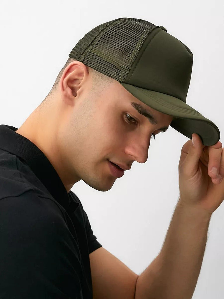 Casquette filet unie, légère et respirante, réglable, idéale pour l'été, modèle Quinn - Casquette - Kaki
