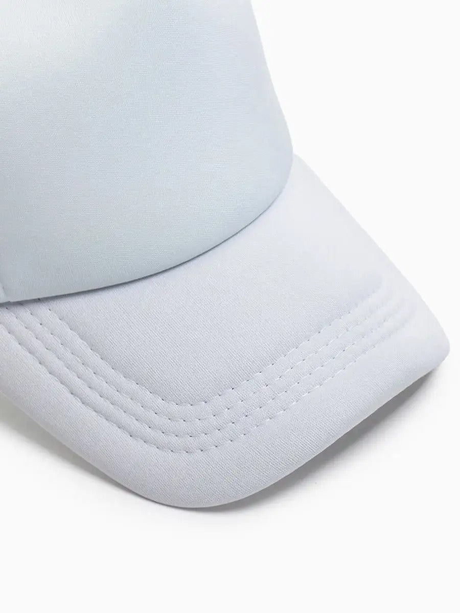 Casquette filet unie, légère et respirante, réglable, idéale pour l'été, modèle Quinn - Casquette - Blanc