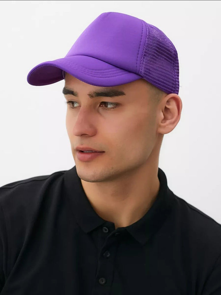 Casquette filet unie, légère et respirante, réglable, idéale pour l'été, modèle Quinn - Casquette - Violet