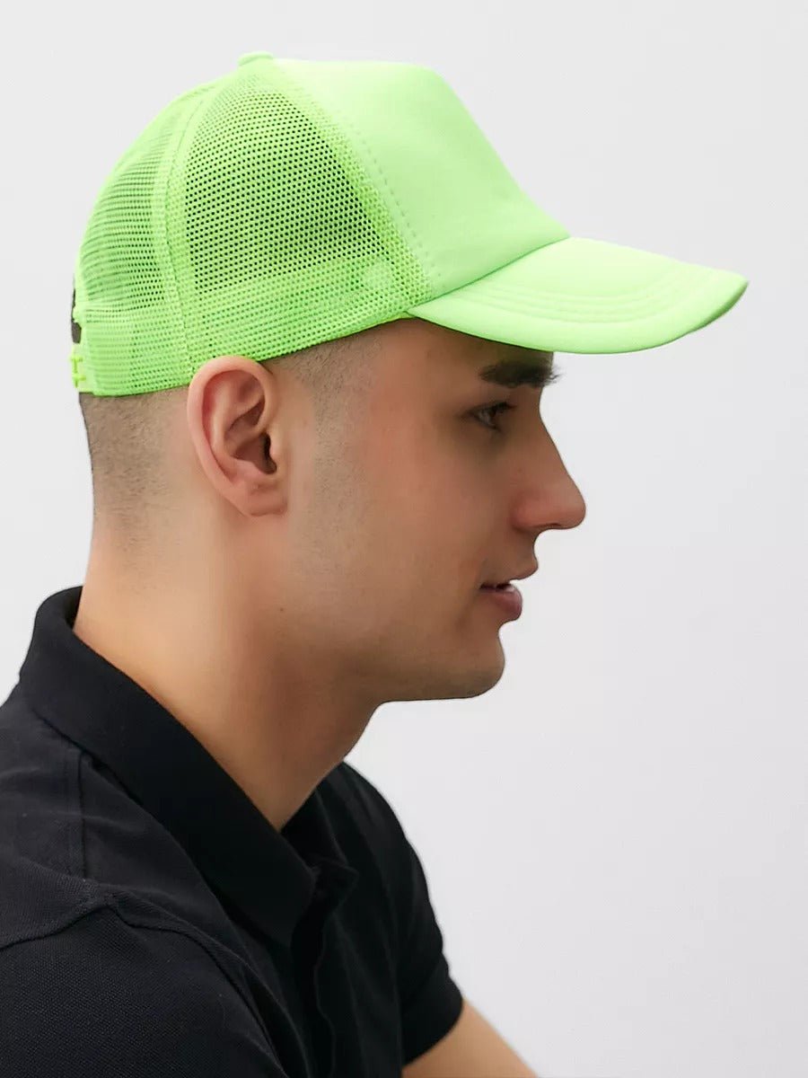 Casquette filet unie, légère et respirante, réglable, idéale pour l'été, modèle Quinn - Casquette - Vert