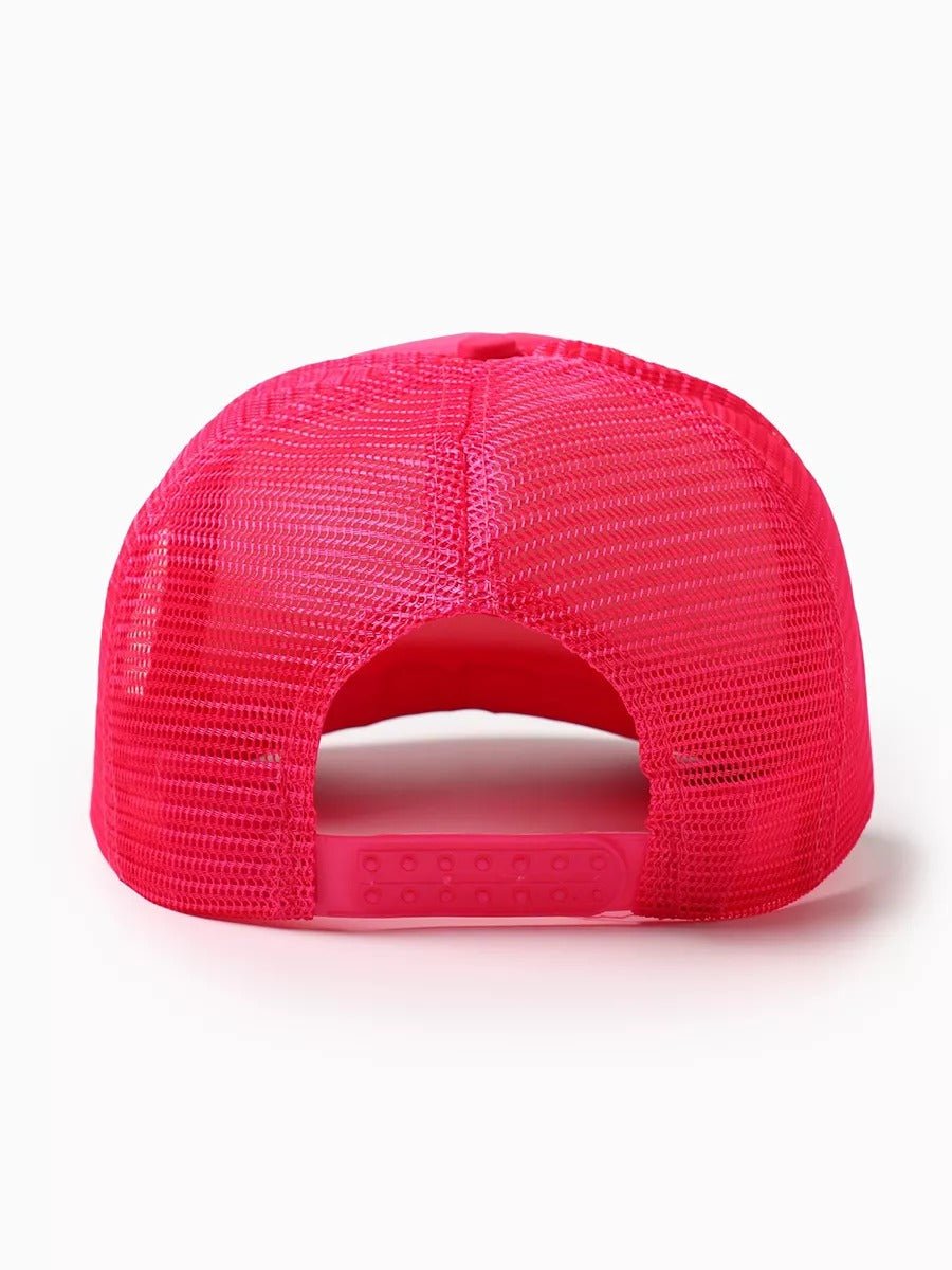 Casquette filet unie, légère et respirante, réglable, idéale pour l'été, modèle Quinn - Casquette - Rouge