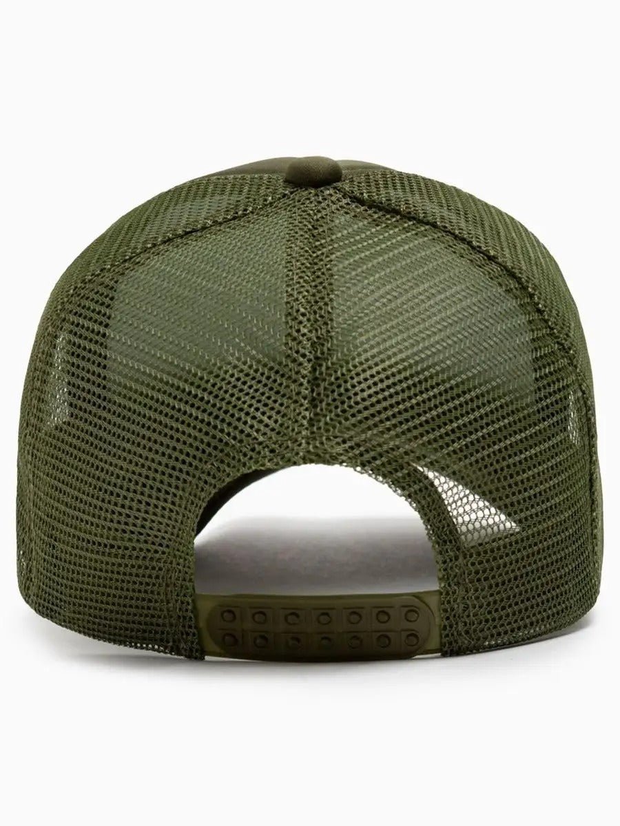 Casquette filet unie, légère et respirante, réglable, idéale pour l'été, modèle Quinn - Casquette - Kaki
