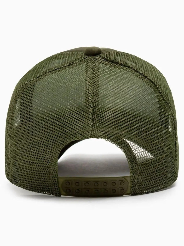 Casquette filet unie, légère et respirante, réglable, idéale pour l'été, modèle Quinn - Casquette - Kaki