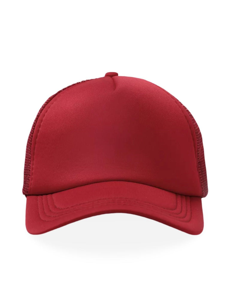 Casquette filet unie, légère et respirante, réglable, idéale pour l'été, modèle Quinn - Casquette - Bordeaux