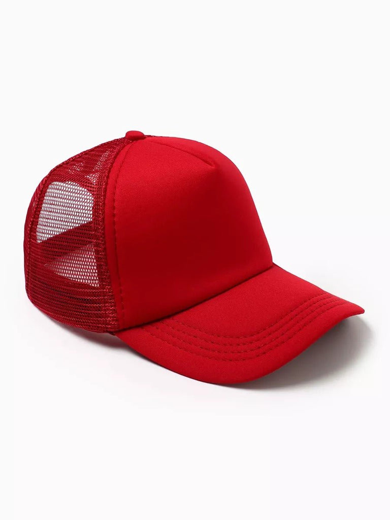 Casquette filet unie, légère et respirante, réglable, idéale pour l'été, modèle Quinn - Casquette - Bordeaux