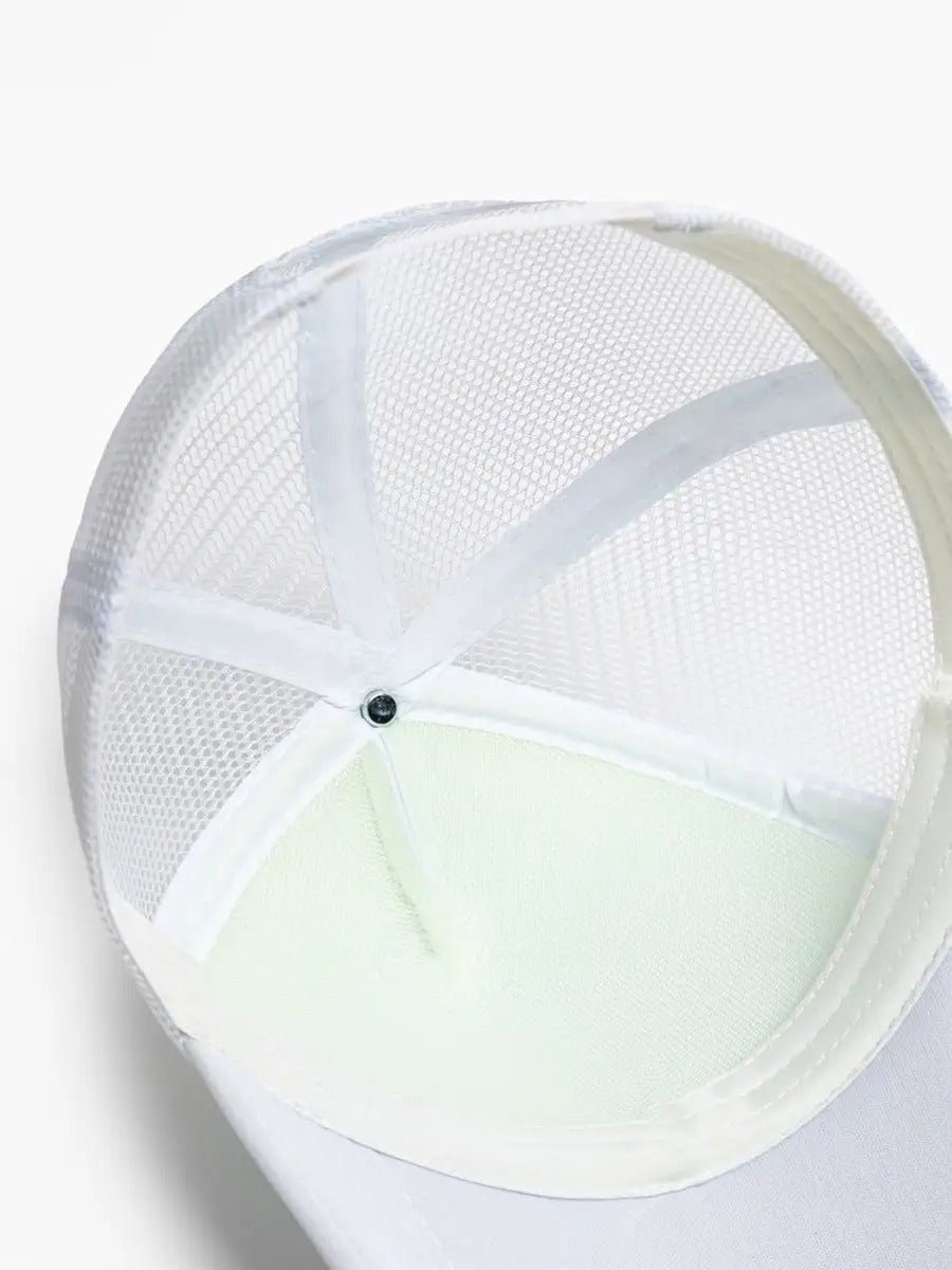 Casquette filet unie, légère et respirante, réglable, idéale pour l'été, modèle Quinn - Casquette - Blanc