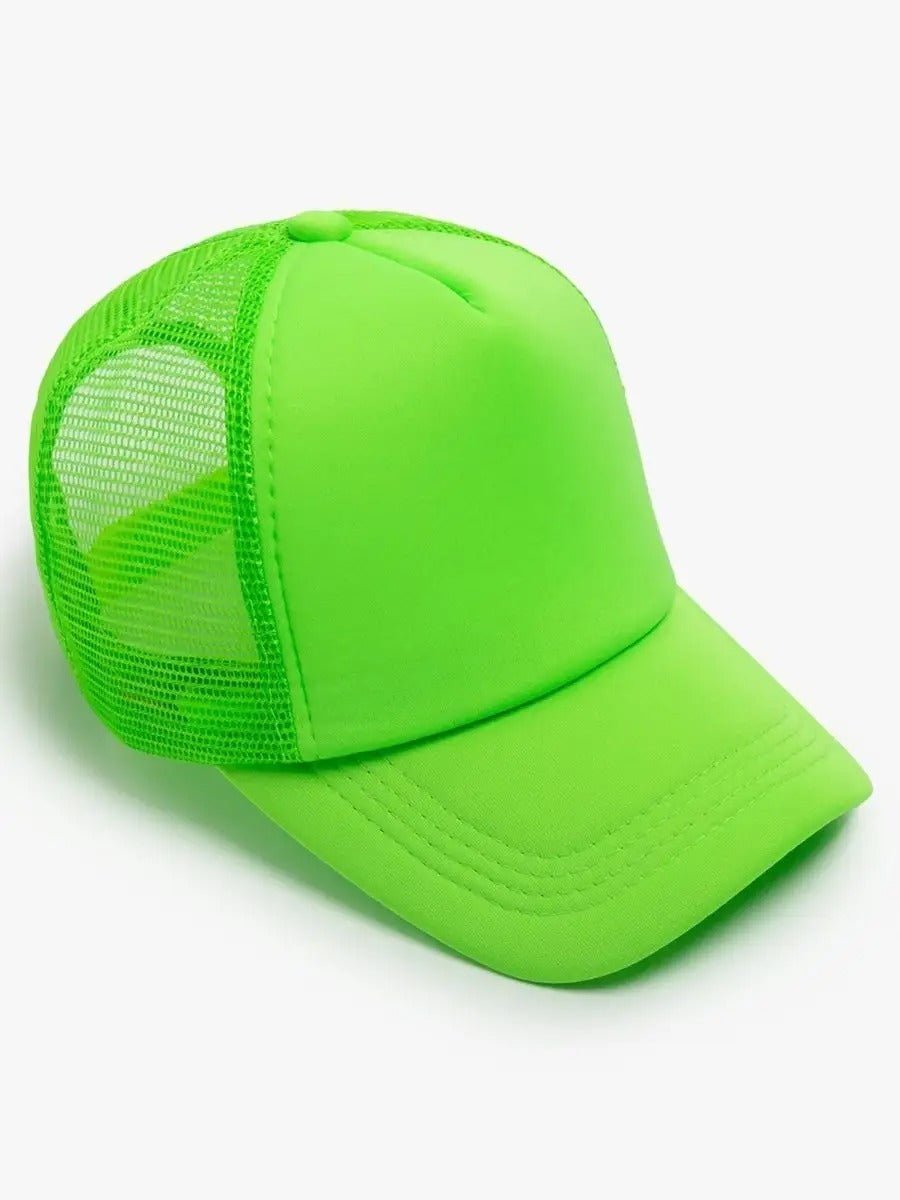 Casquette filet unie, légère et respirante, réglable, idéale pour l'été, modèle Quinn - Casquette - Vert