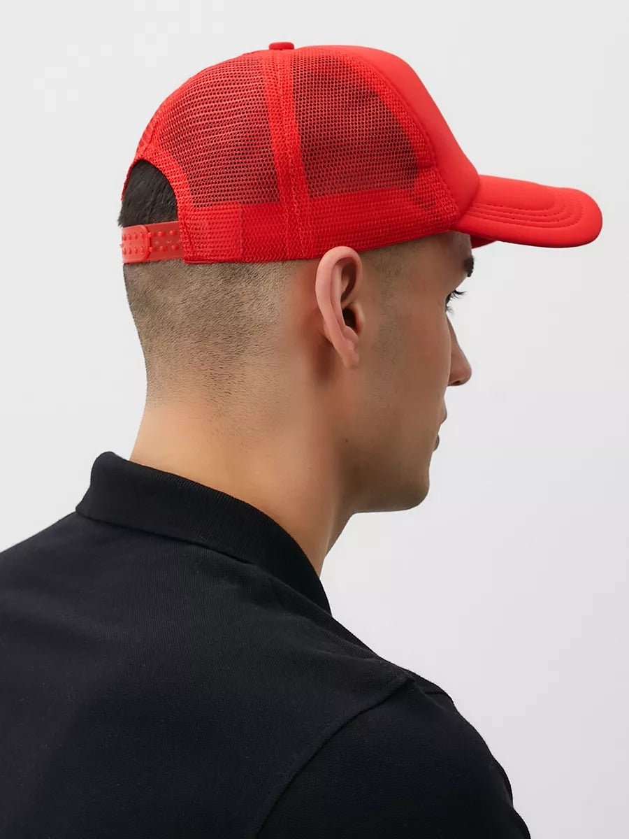 Casquette filet unie, légère et respirante, réglable, idéale pour l'été, modèle Quinn - Casquette - Rouge