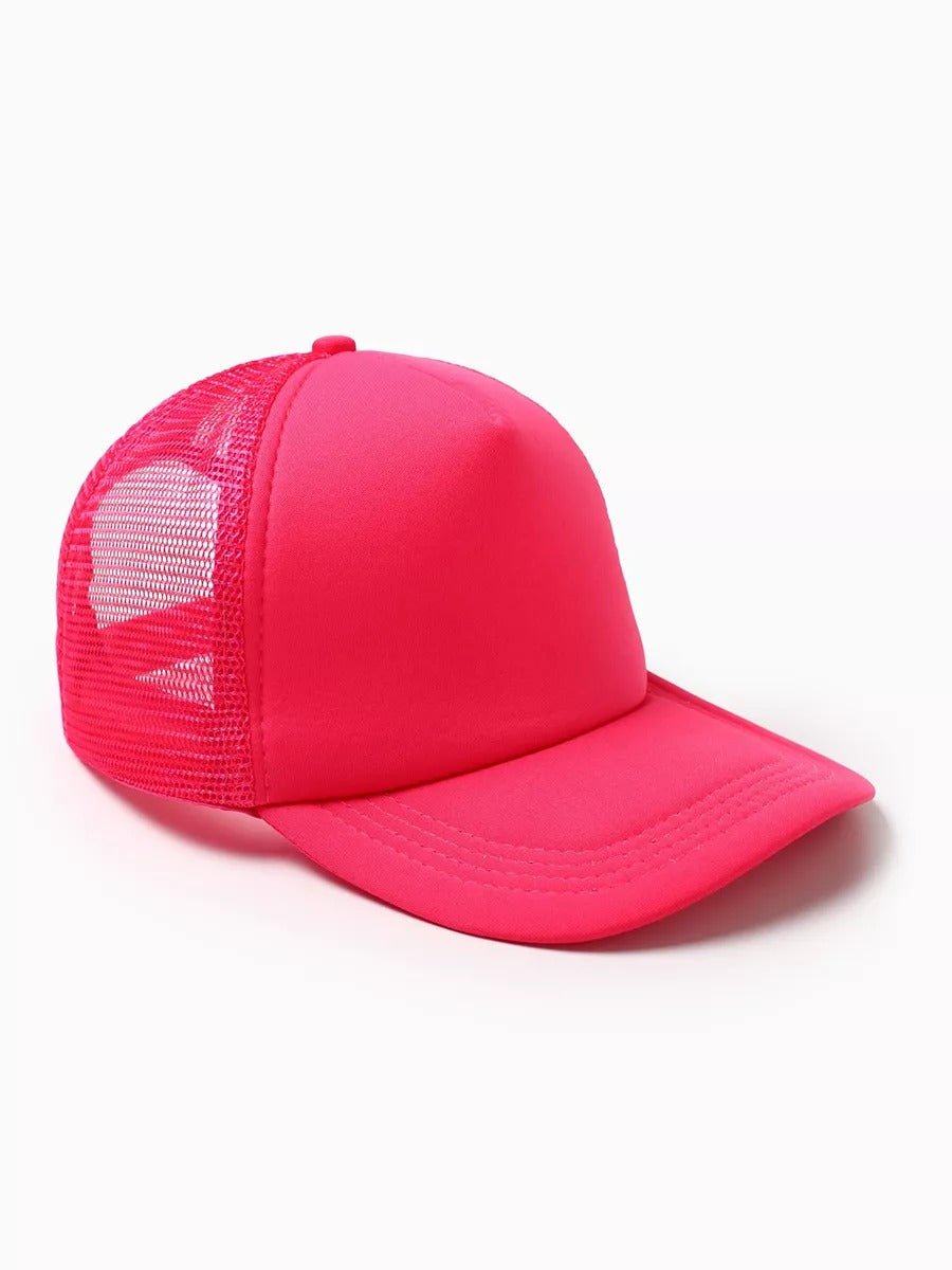 Casquette filet unie, légère et respirante, réglable, idéale pour l'été, modèle Quinn - Casquette - Rouge