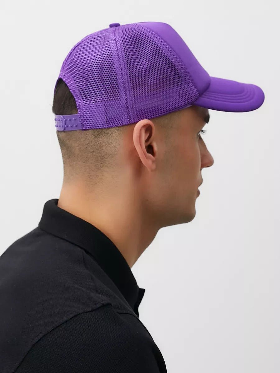 Casquette filet unie, légère et respirante, réglable, idéale pour l'été, modèle Quinn - Casquette - Violet
