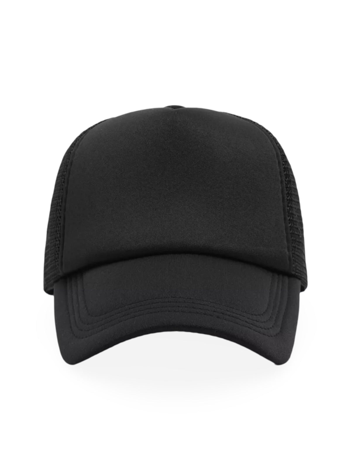 Casquette filet unie, légère et respirante, réglable, idéale pour l'été, modèle Quinn - Casquette - Noir