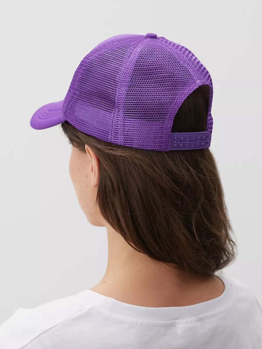 Casquette filet unie, légère et respirante, réglable, idéale pour l'été, modèle Quinn - Casquette - Violet