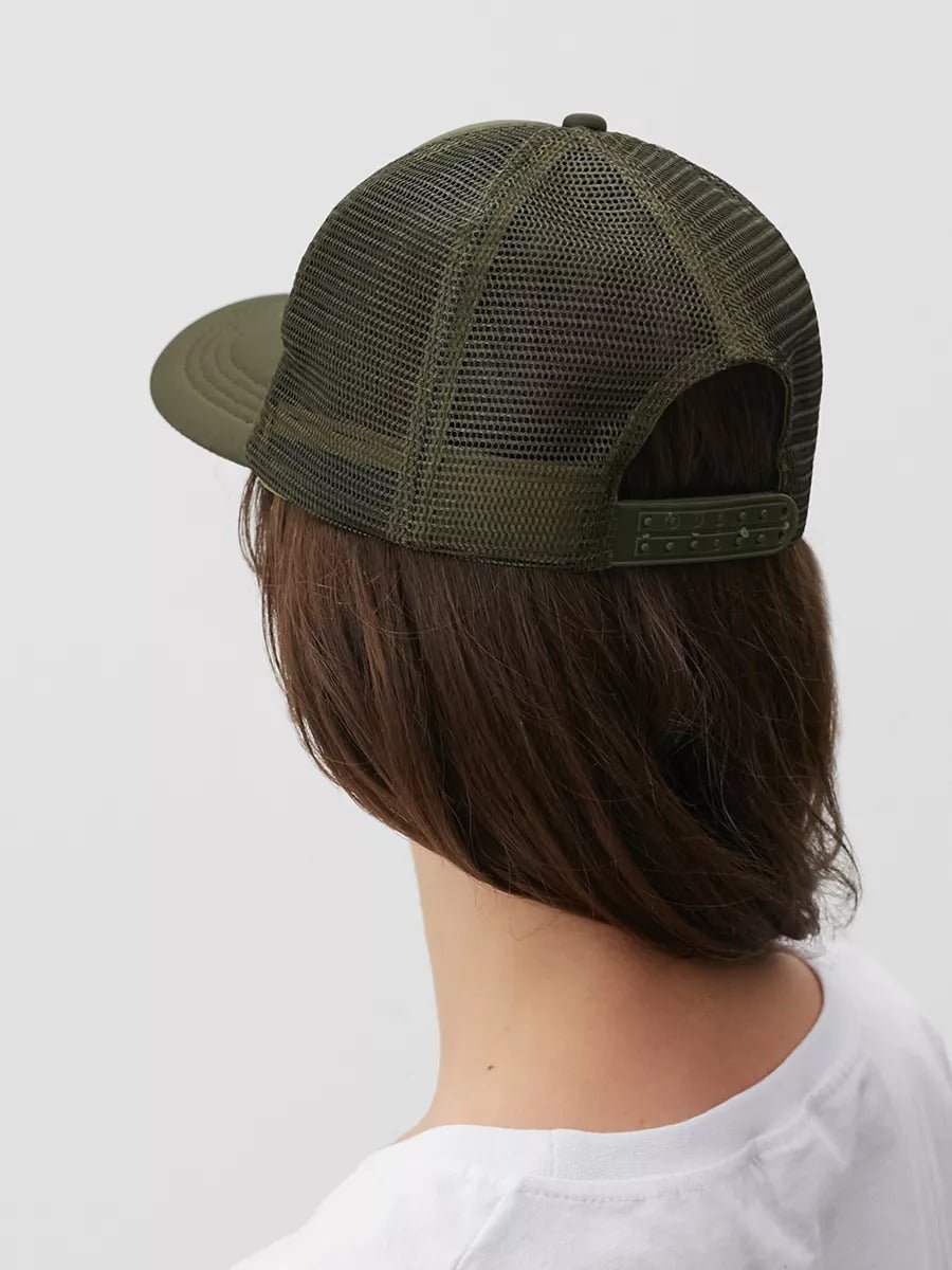 Casquette filet unie, légère et respirante, réglable, idéale pour l'été, modèle Quinn - Casquette - Kaki