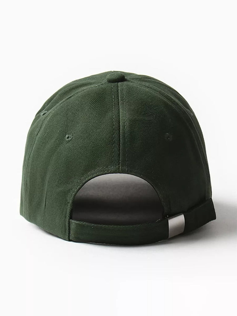 Casquette HEART brodée, coton respirant, visière courbée, ajustable, style urbain, modèle Hermi - Casquette - Vert