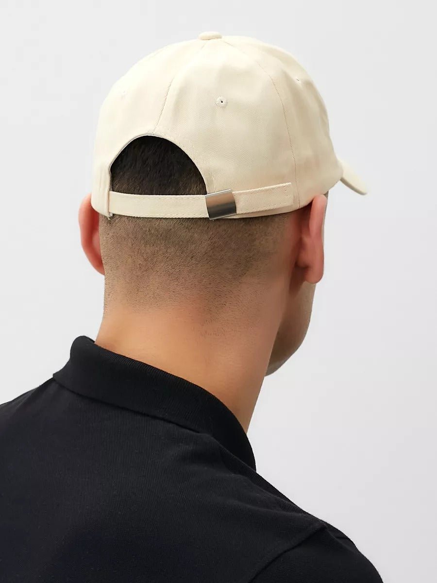 Casquette HEART brodée, coton respirant, visière courbée, ajustable, style urbain, modèle Hermi - Casquette - Blanc