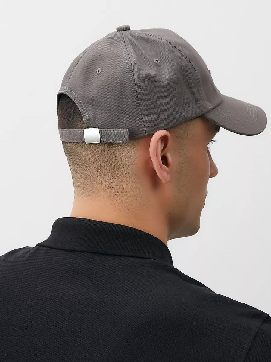 Casquette HEART brodée, coton respirant, visière courbée, ajustable, style urbain, modèle Hermi - Casquette - Gris