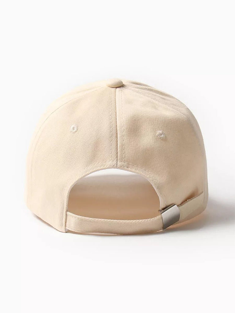 Casquette HEART brodée, coton respirant, visière courbée, ajustable, style urbain, modèle Hermi - Casquette - Blanc
