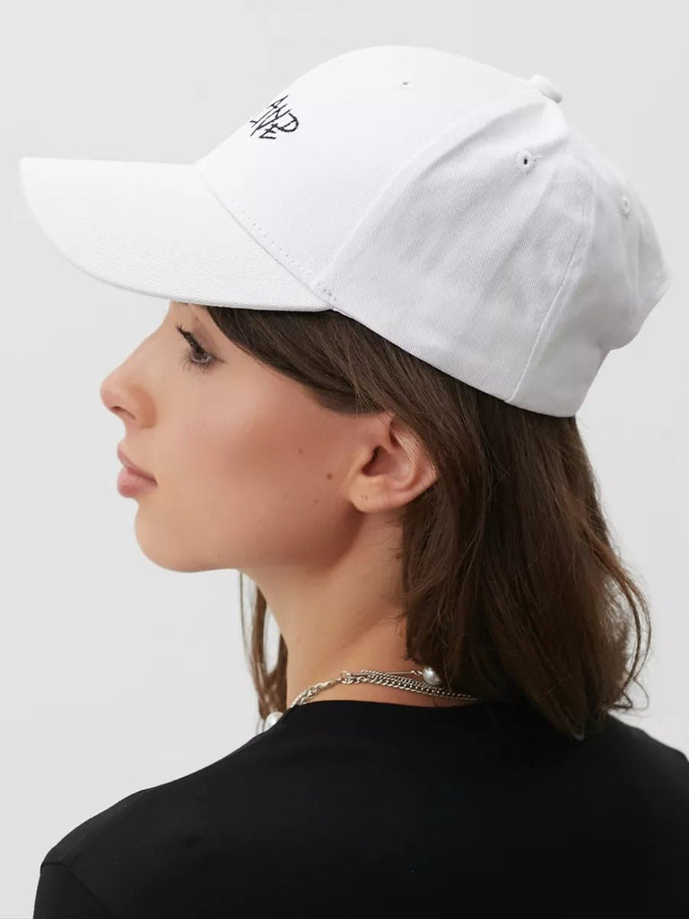Casquette Live and Let Live, coton respirant, visière courbée, broderie stylée, taille réglable, modèle Alem - Casquette - Blanc