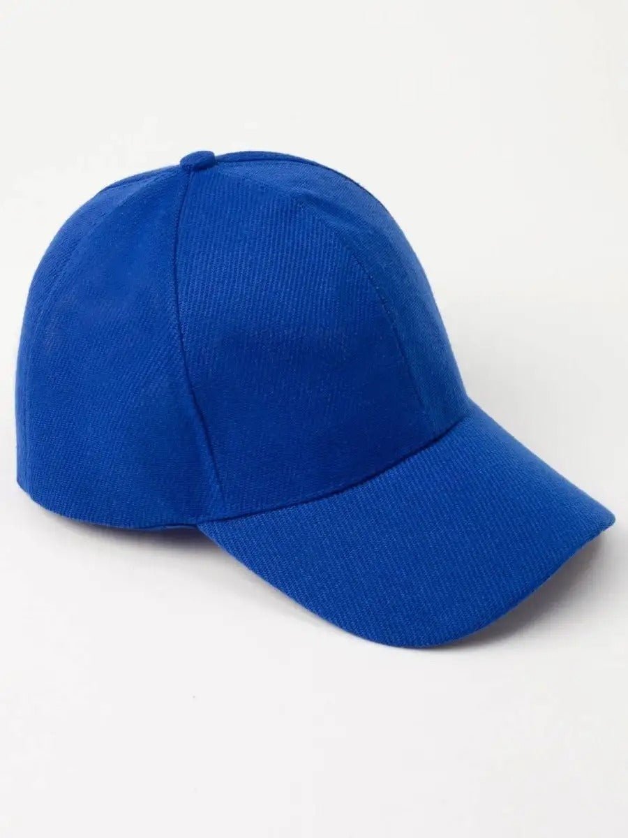 Casquette unie colorée, à visière courbée, réglable, au polyester respirant, look minimal, modèle Gaby - Casquette - Bleu
