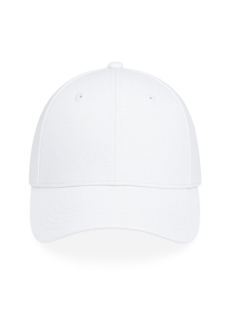 Casquette unie colorée, à visière courbée, réglable, au polyester respirant, look minimal, modèle Gaby - Casquette - Blanc