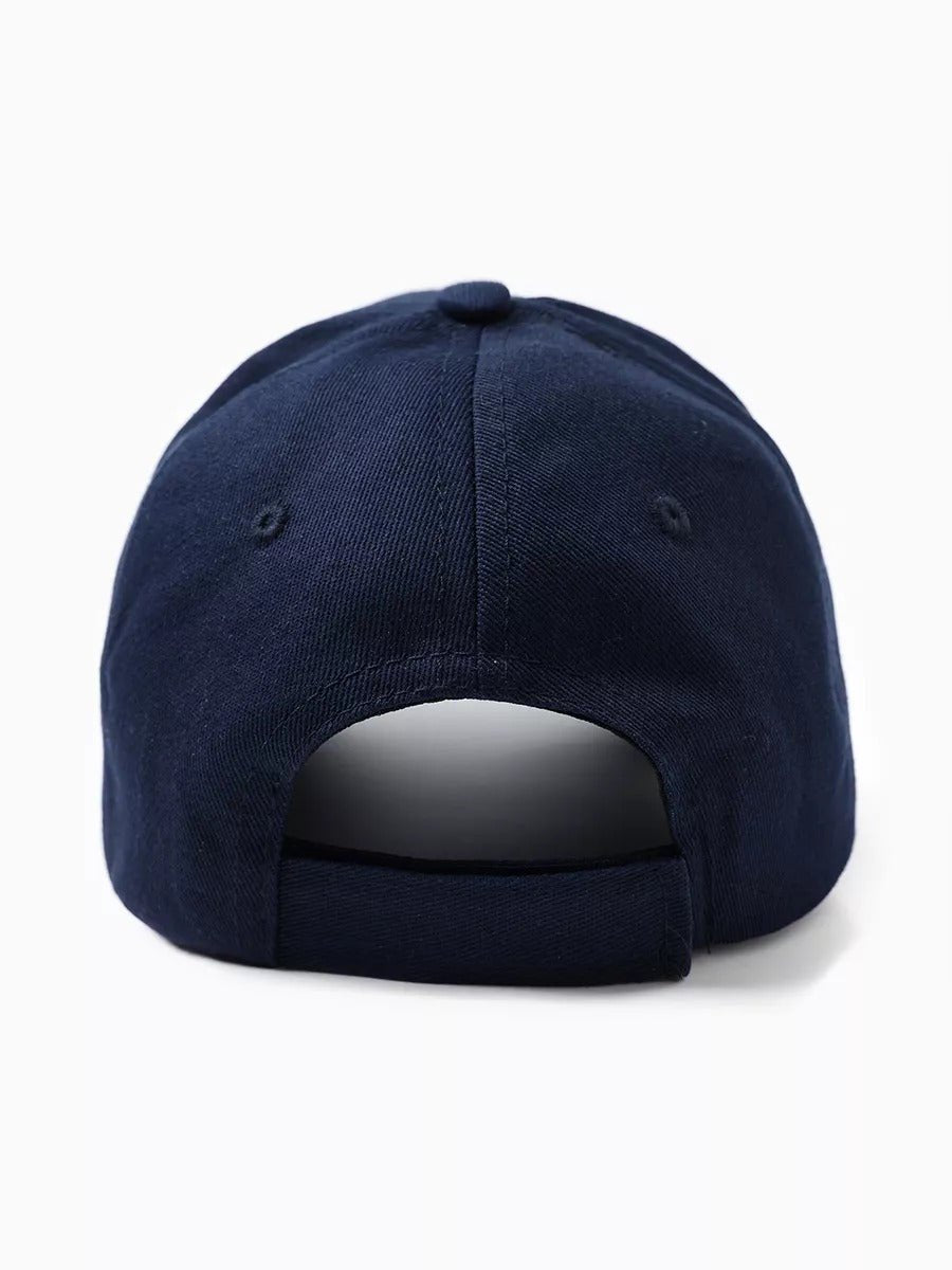 Casquette unie colorée, à visière courbée, réglable, au polyester respirant, look minimal, modèle Gaby - Casquette - Bleu marine