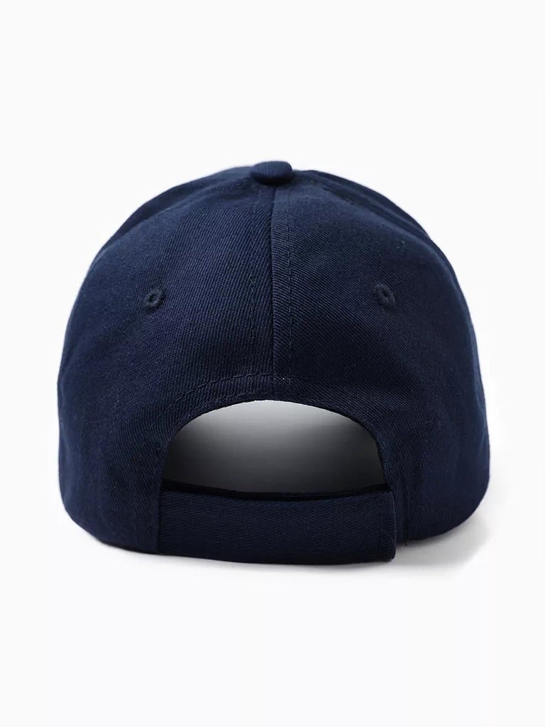 Casquette unie colorée, à visière courbée, réglable, au polyester respirant, look minimal, modèle Gaby - Casquette - Bleu marine