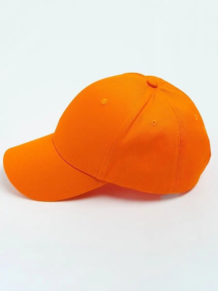 Casquette unie colorée, à visière courbée, réglable, au polyester respirant, look minimal, modèle Gaby - Casquette - Orange