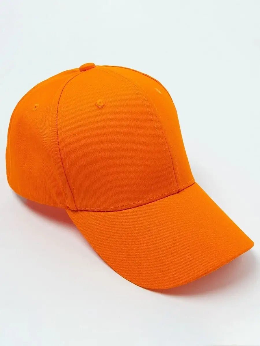 Casquette unie colorée, à visière courbée, réglable, au polyester respirant, look minimal, modèle Gaby - Casquette - Orange