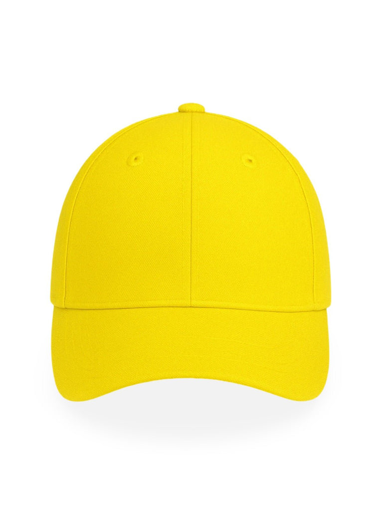 Casquette unie colorée, à visière courbée, réglable, au polyester respirant, look minimal, modèle Gaby - Casquette - Jaune