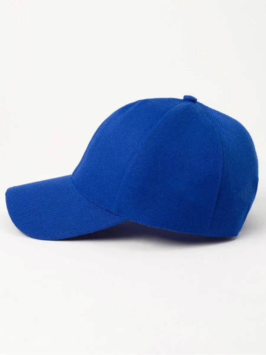 Casquette unie colorée, à visière courbée, réglable, au polyester respirant, look minimal, modèle Gaby - Casquette - Bleu