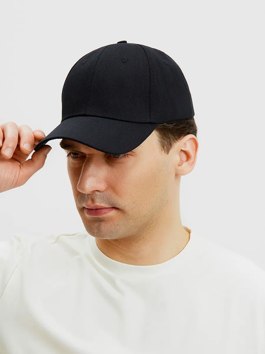 Casquette unie colorée, à visière courbée, réglable, au polyester respirant, look minimal, modèle Gaby - Casquette - Noir
