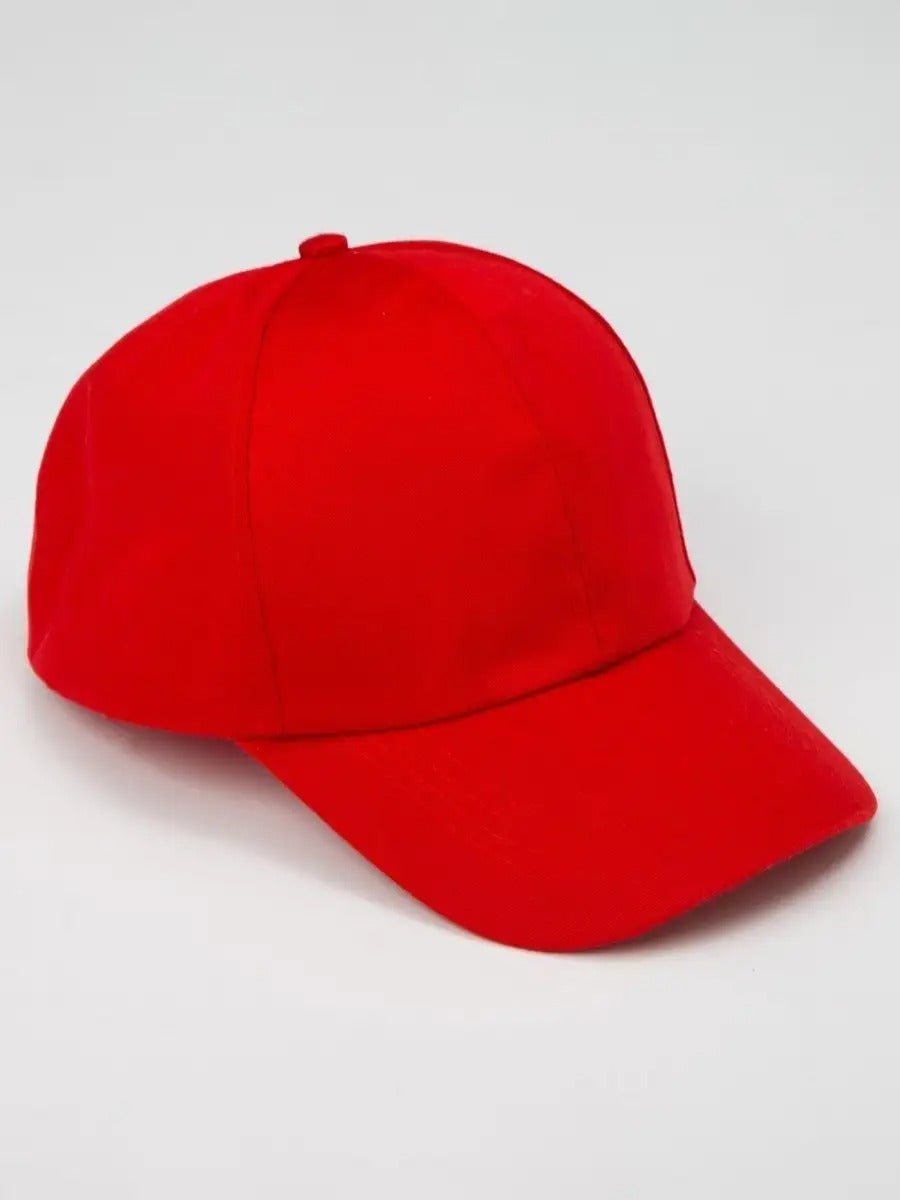 Casquette unie colorée, à visière courbée, réglable, au polyester respirant, look minimal, modèle Gaby - Casquette - Rouge