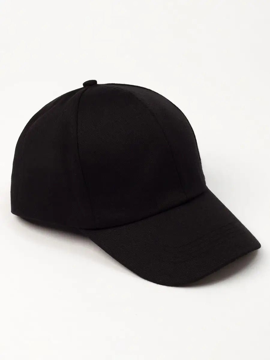 Casquette unie colorée, à visière courbée, réglable, au polyester respirant, look minimal, modèle Gaby - Casquette - Noir