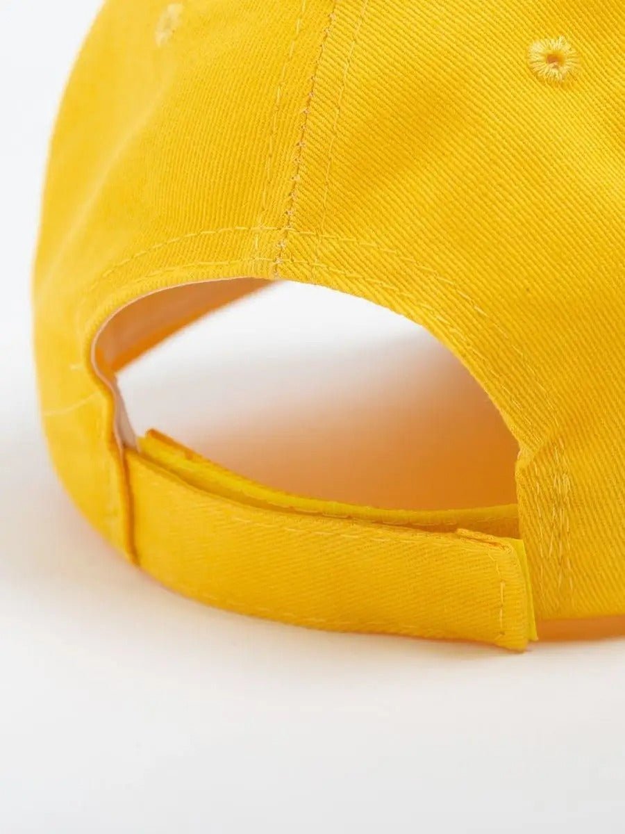 Casquette unie colorée, à visière courbée, réglable, au polyester respirant, look minimal, modèle Gaby - Casquette - Jaune