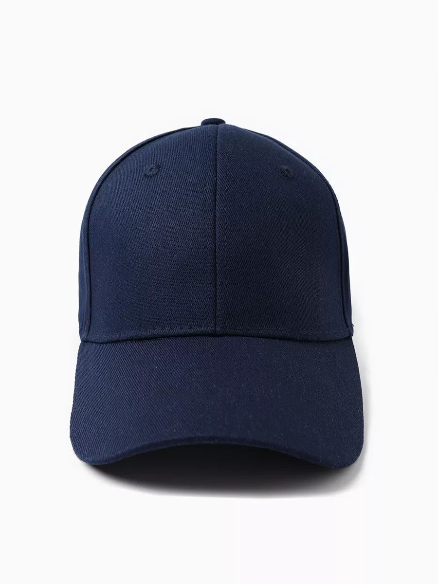 Casquette unie colorée, à visière courbée, réglable, au polyester respirant, look minimal, modèle Gaby - Casquette - Bleu marine